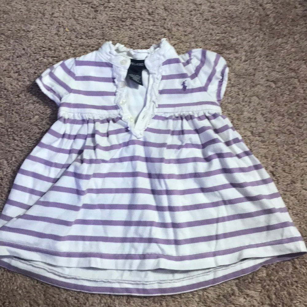 Cute purple and white stripe dress